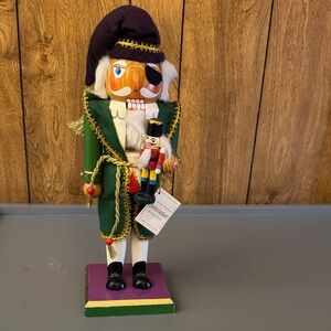 2007 limited edition 14” Green and Gold Nutcracker with Doll